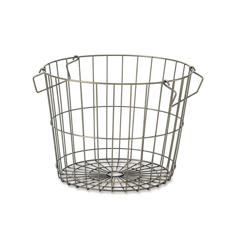 ポッシュリビング ワイヤーバスケット　スタッキングバスケット  63682　アンティークゴールド 1個（ご注文単位1個）【直送品】