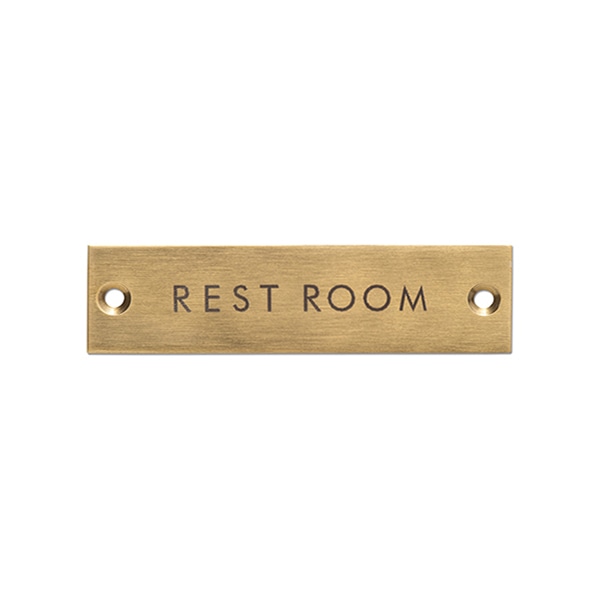 ポッシュリビング サインプレート REST　ROOM　アンティークゴールド 63955 1個（ご注文単位1個）【直送品】