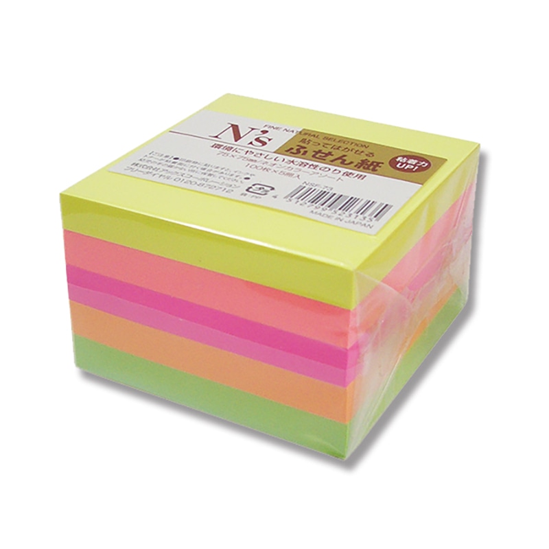 アックスコーポレーション ふせん NSF-73 ふせん 蛍光色アソート 1パック(5冊入)