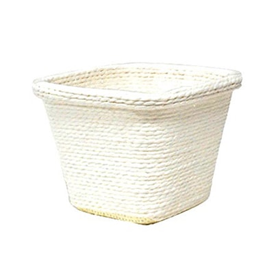 ペーパーロープポット ホワイト アレンジ D2.5角 BC-10198 1個（ご注文単位10個）【直送品】