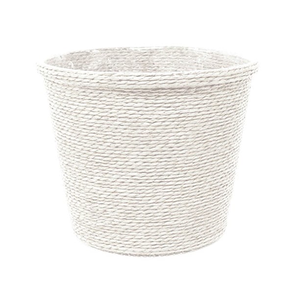 ペーパーロープポット ホワイト アレンジ D5丸 BC-10200 1個（ご注文単位10個）【直送品】