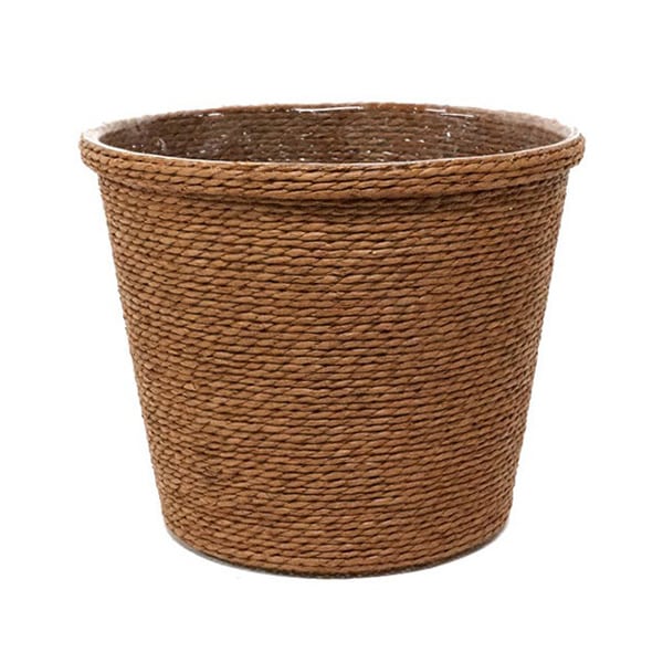 ペーパーロープポット 茶 アレンジ D5丸 BC-10206 1個（ご注文単位10個）【直送品】