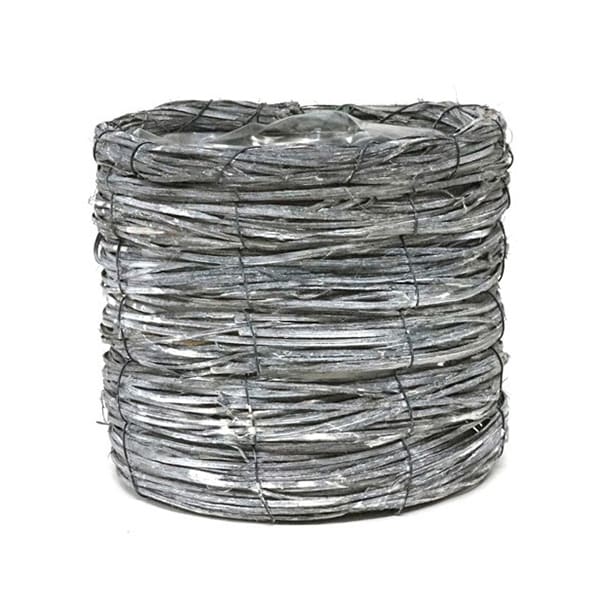 ウッドコイルSTバスケット グレー D4 丸 ポリ付 BCR-11166 1個（ご注文単位5個）【直送品】