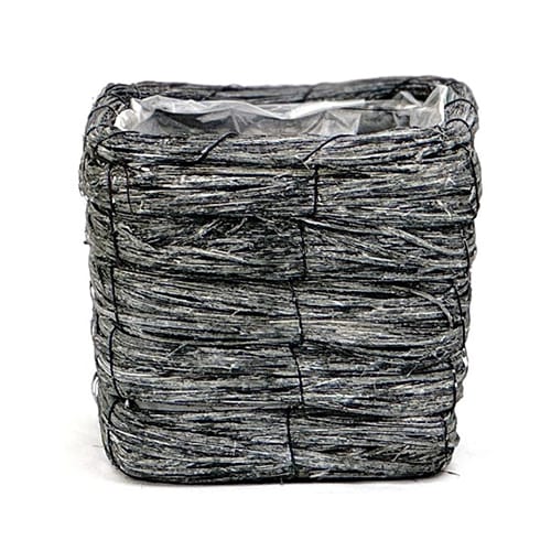 ウッドコイルSTバスケット グレー D3 角 ポリ付 BCR-11168 1個（ご注文単位10個）【直送品】