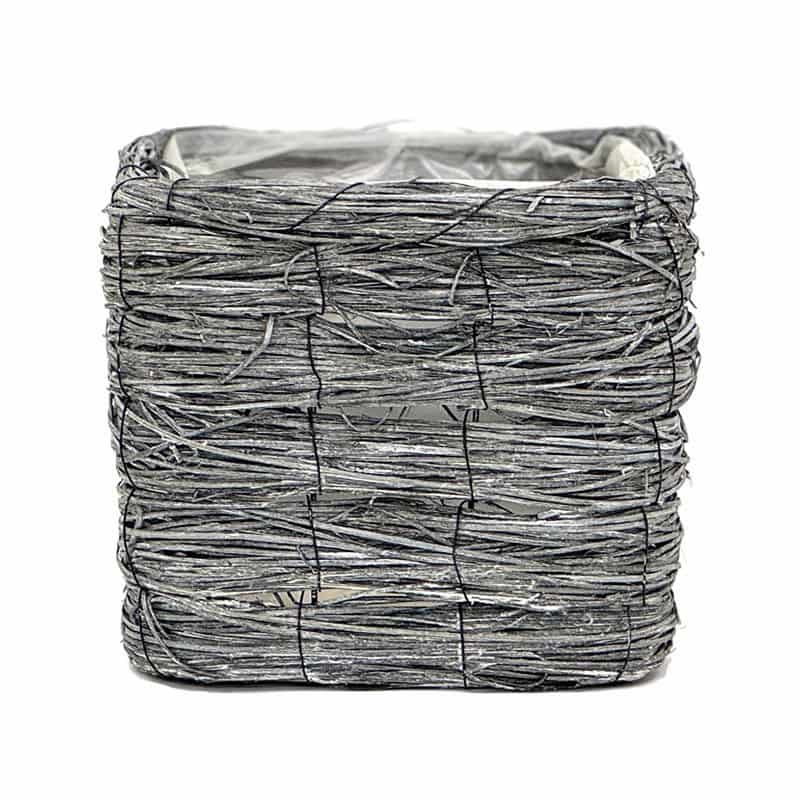 ウッドコイルSTバスケット グレー D5 角 ポリ付 BCR-11170 1個（ご注文単位1個）【直送品】