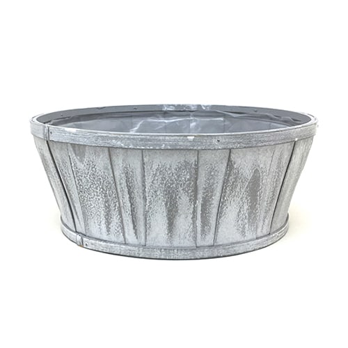 スライスウッド ホワイトグレー 寄せ鉢 BC-11402 1個（ご注文単位5個）【直送品】