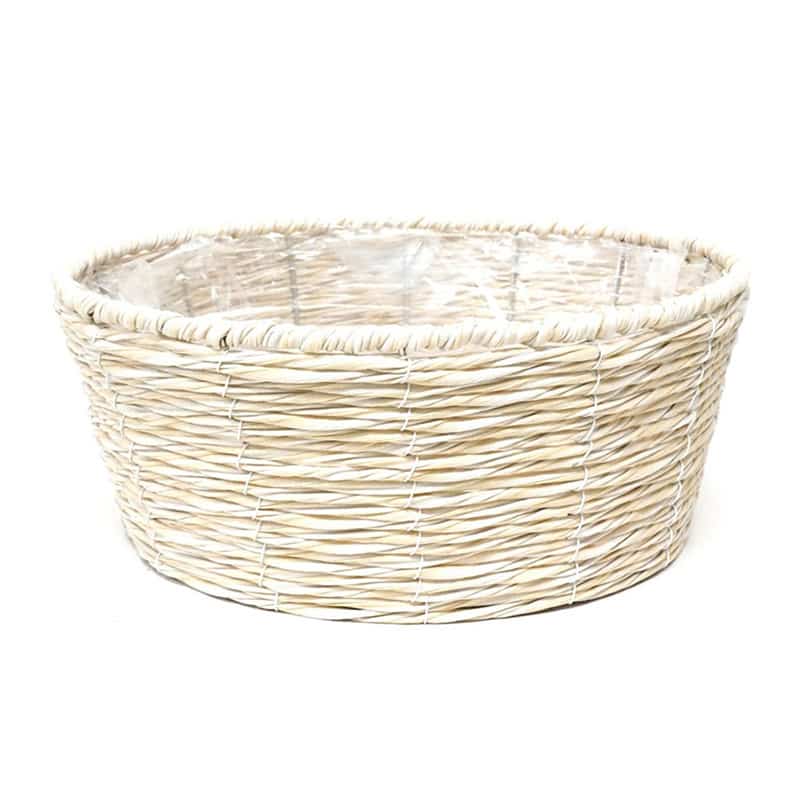 PEバスケット 寄せ鉢 L クリーム BC-12341 1個（ご注文単位1個）【直送品】