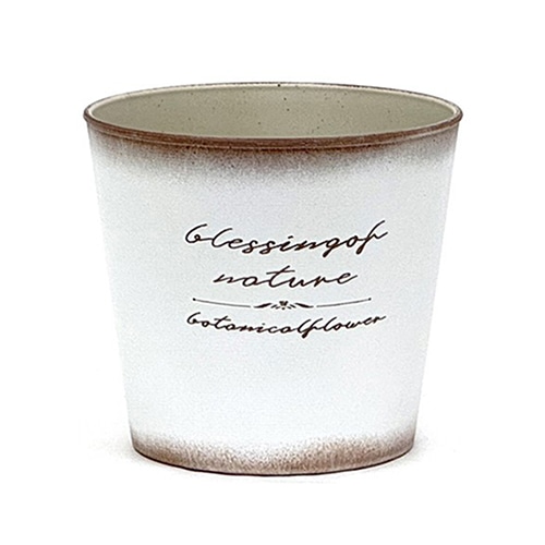 樹脂ポット D4 ホワイト HC-13008 1個（ご注文単位10個）【直送品】