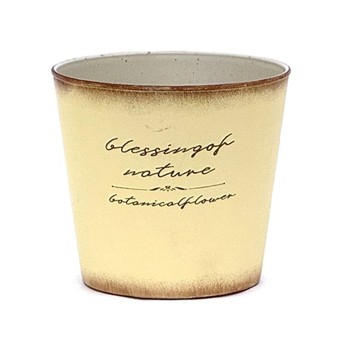 樹脂ポット D4 イエロー HC-13010 1個（ご注文単位10個）【直送品】