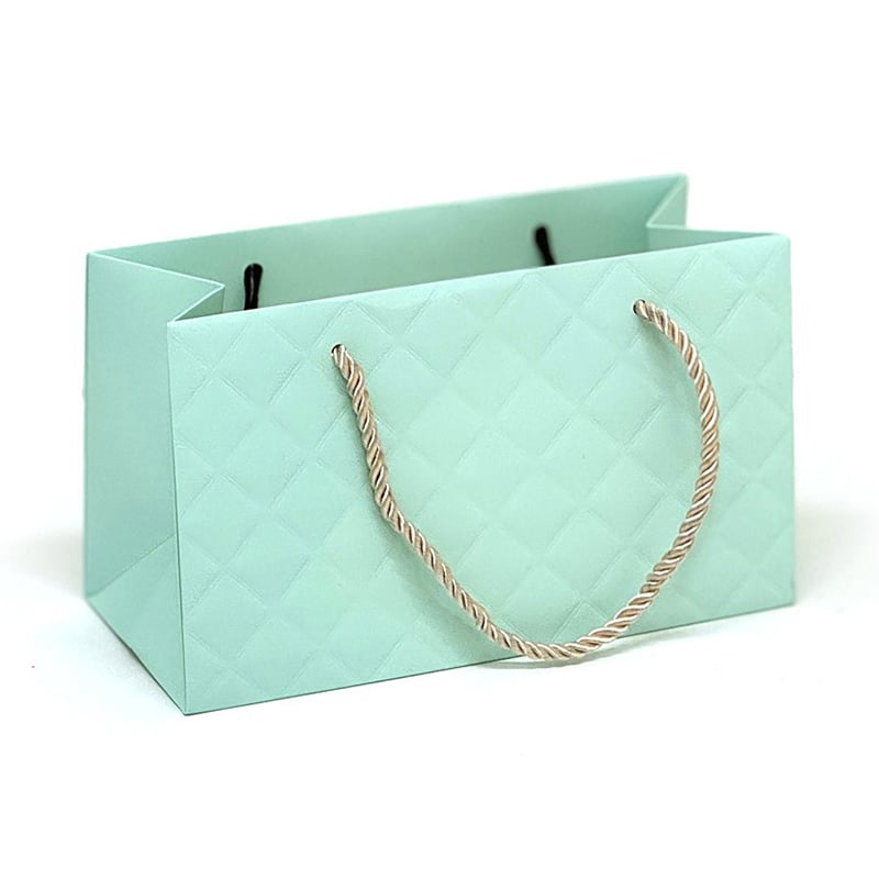 ペーパーキルトバック 長角 ブルー BCR-13078 1個（ご注文単位10個）【直送品】