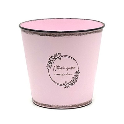 ブリキエンボス D5 ピンク HL付 HC-13122 1個（ご注文単位5個）【直送品】