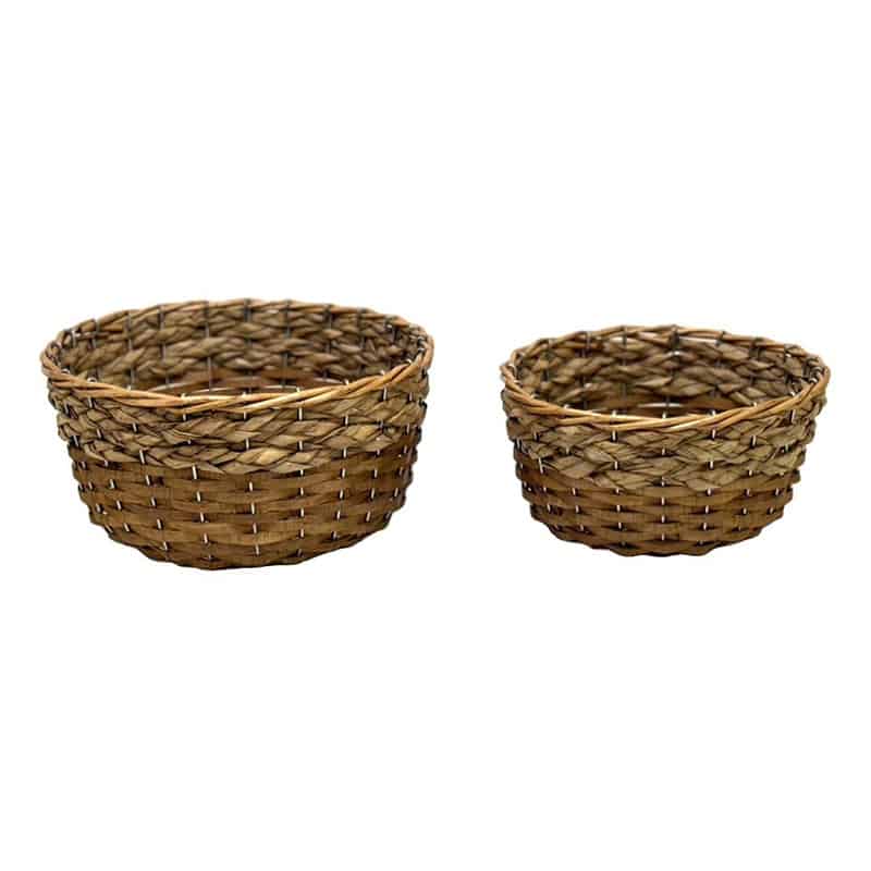 ナチュラルバスケット 丸型 S／2 HC-13174 1個（ご注文単位1個）【直送品】