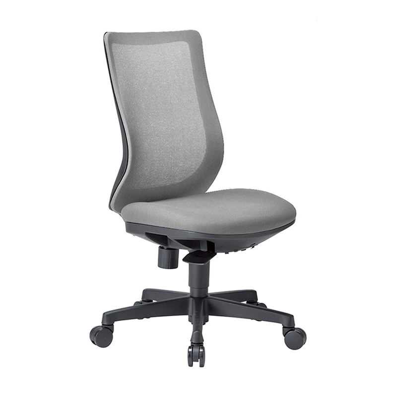 AICO オフィスチェア　ミドルバック　肘なしタイプ ブラックシェル／アースグレー OA-3225B 1台（ご注文単位1台）【直送品】