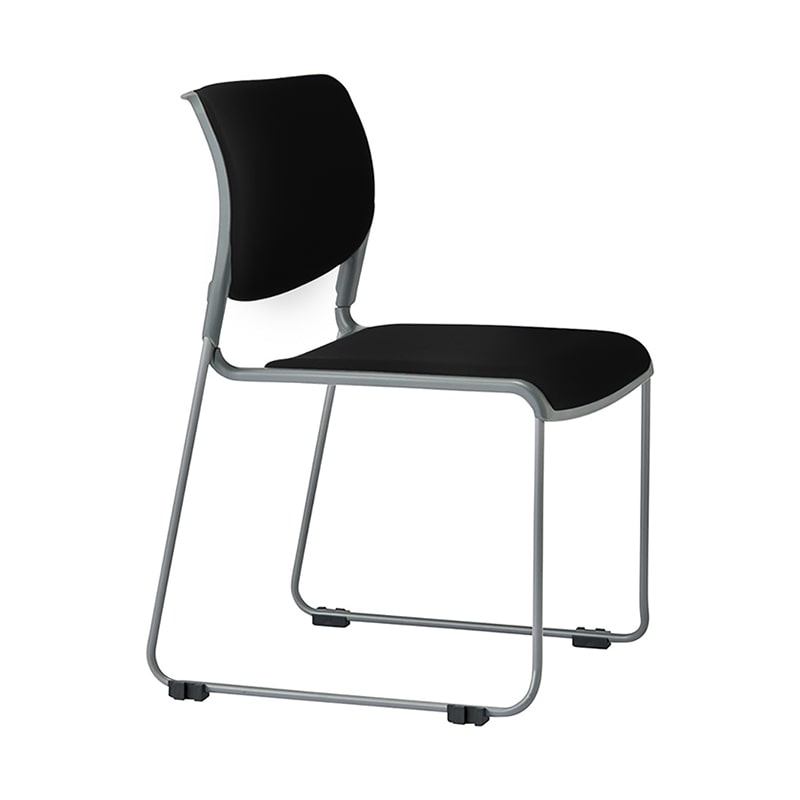 AICO ミーティングチェア　グレーシェル ブラック MC-183GG 1台（ご注文単位1台）【直送品】