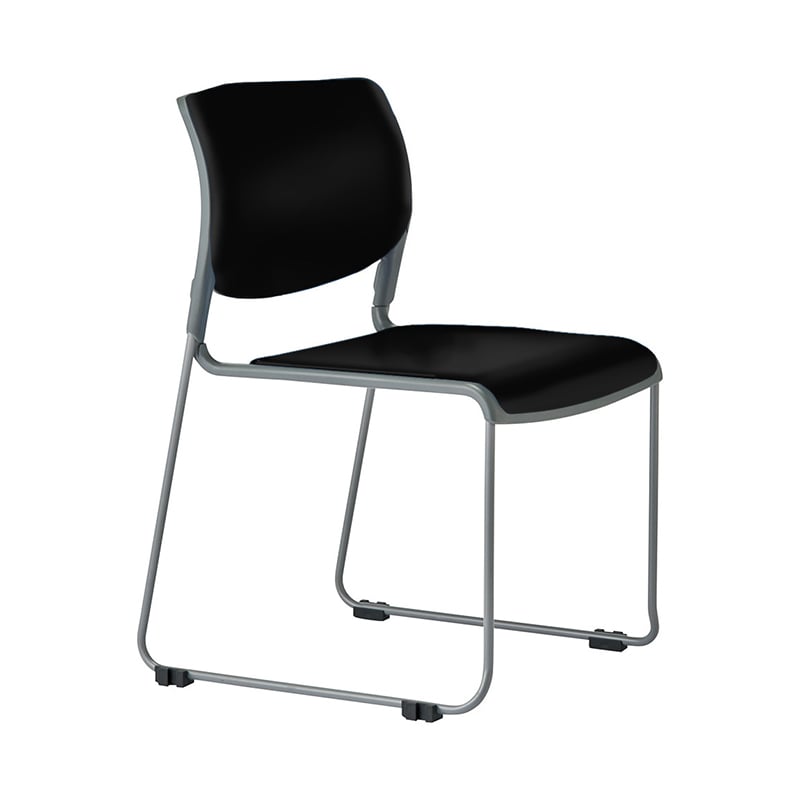 AICO ミーティングチェア　グレーシェル ブラック MC-183GG 1台（ご注文単位1台）【直送品】