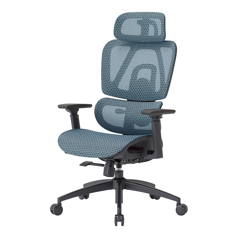 AICO メッシュチェア　フットレストなし ブルー RS-2301 1台（ご注文単位1台）【直送品】