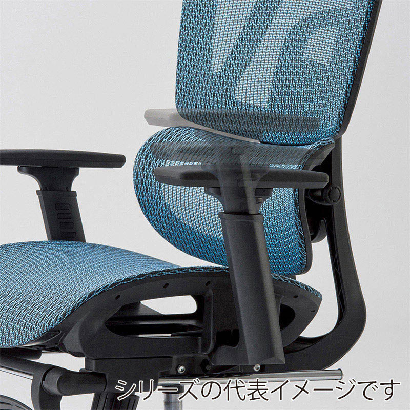 AICO メッシュチェア フットレスト付 グレー RS-2301F 1台(ご注文単位1台)【直送品】