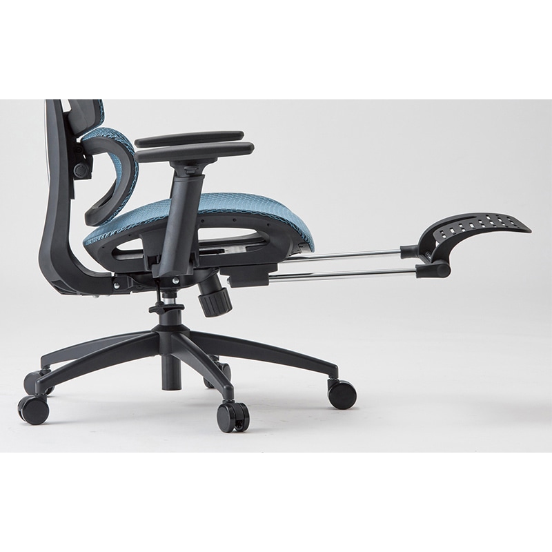 AICO メッシュチェア フットレスト付 ブルー RS-2301F 1台(ご注文単位1台)【直送品】