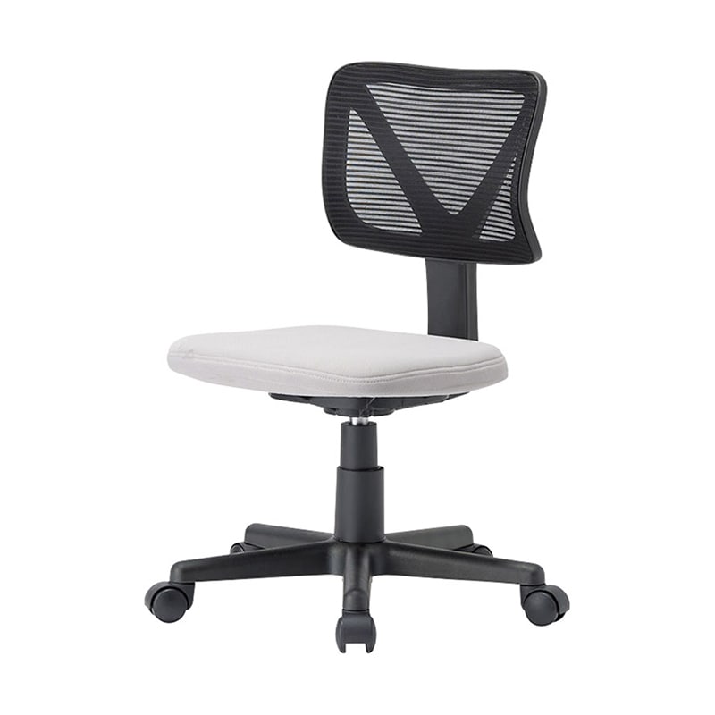 AICO オフィスチェア　肘なし グレー OM-100 1台（ご注文単位1台）【直送品】