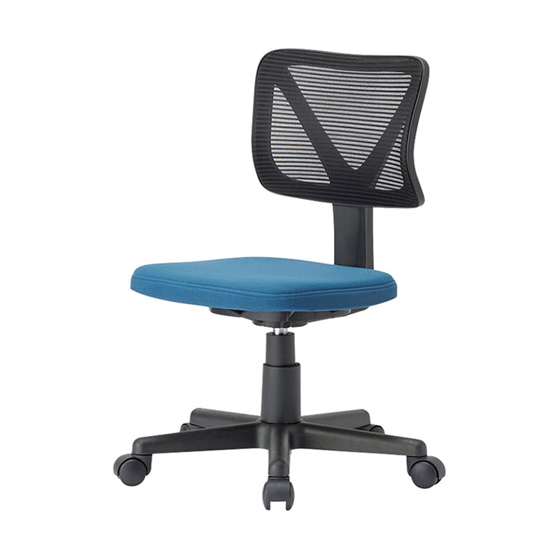 AICO オフィスチェア　肘なし ブルー OM-100 1台（ご注文単位1台）【直送品】