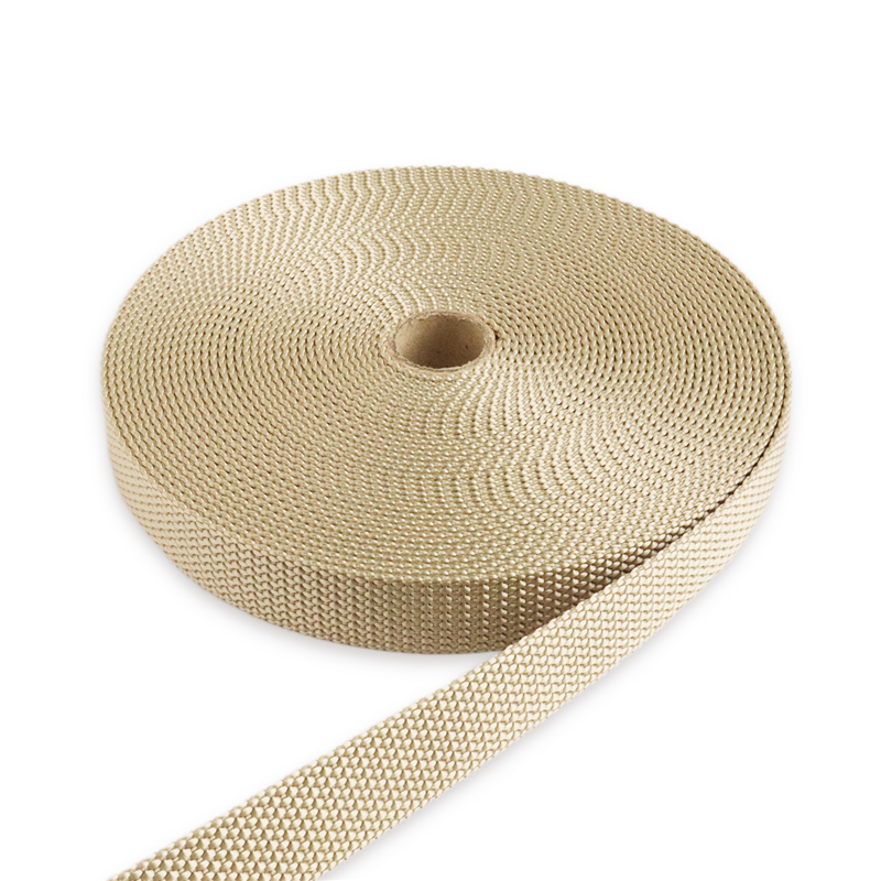 日本紐釦貿易 パイレンバンド ポリプロピレン製 巾 20mmx10m巻 ベージュ PM20-10-5 （ご注文単位1巻）【直送品】