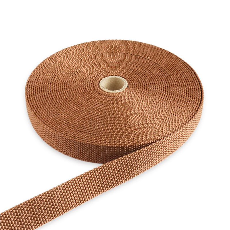 日本紐釦貿易 パイレンバンド ポリプロピレン製 巾 20mmx10m巻 茶 PM20-10-11 （ご注文単位1巻）【直送品】