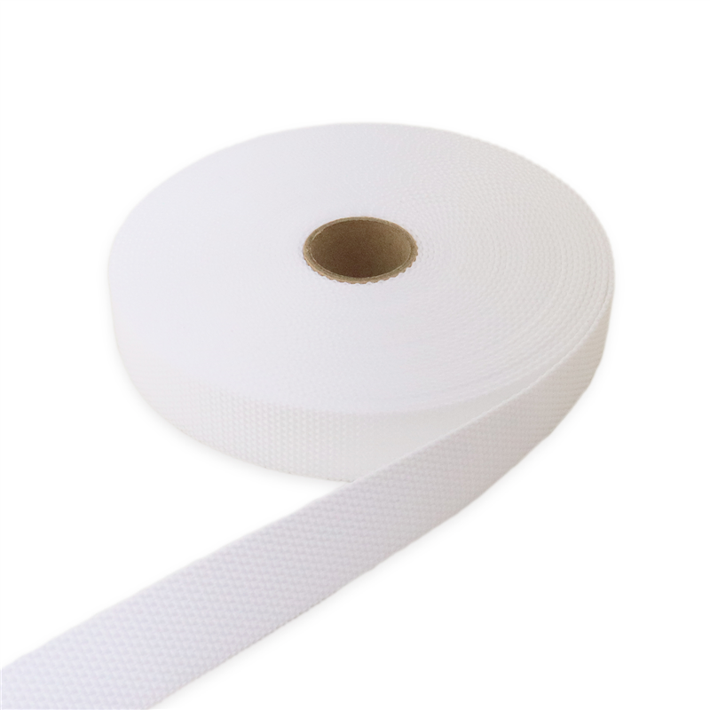 日本紐釦貿易 パイレンバンド ポリプロピレン製 巾 25mmx10m巻 白 PM25-10-2 （ご注文単位1巻）【直送品】