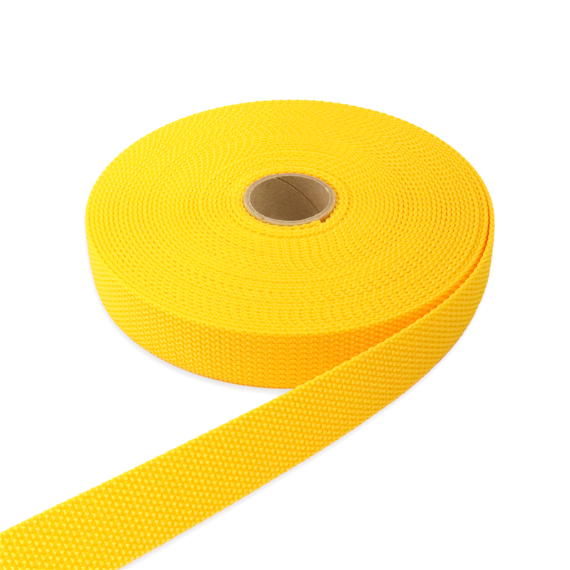 日本紐釦貿易 パイレンバンド ポリプロピレン製 巾 25mmx10m巻 黄 PM25-10-3 （ご注文単位1巻）【直送品】