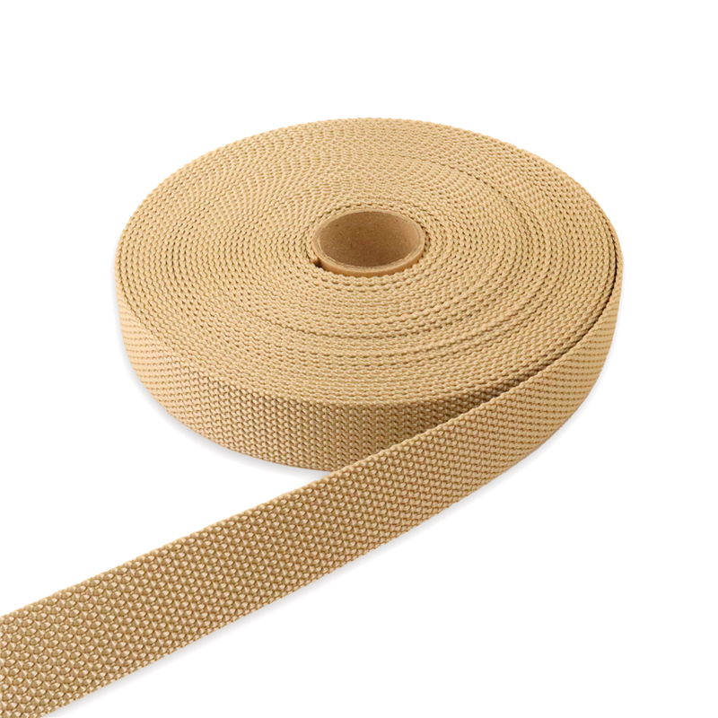 日本紐釦貿易 パイレンバンド ポリプロピレン製 巾 25mmx10m巻 ベージュ PM25-10-5 （ご注文単位1巻）【直送品】