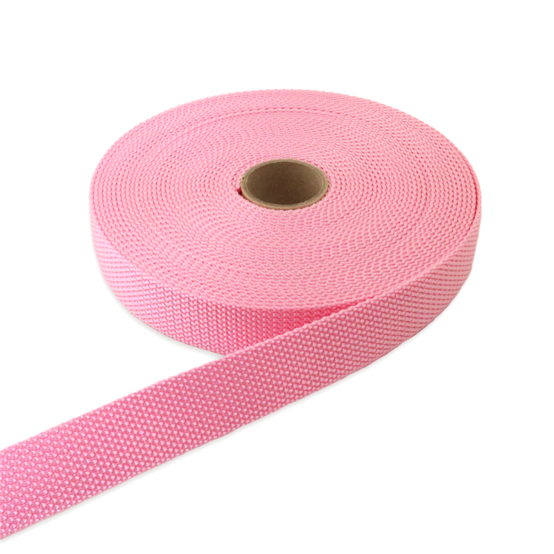 日本紐釦貿易 パイレンバンド ポリプロピレン製 巾 25mmx10m巻 ピンク PM25-10-6 （ご注文単位1巻）【直送品】