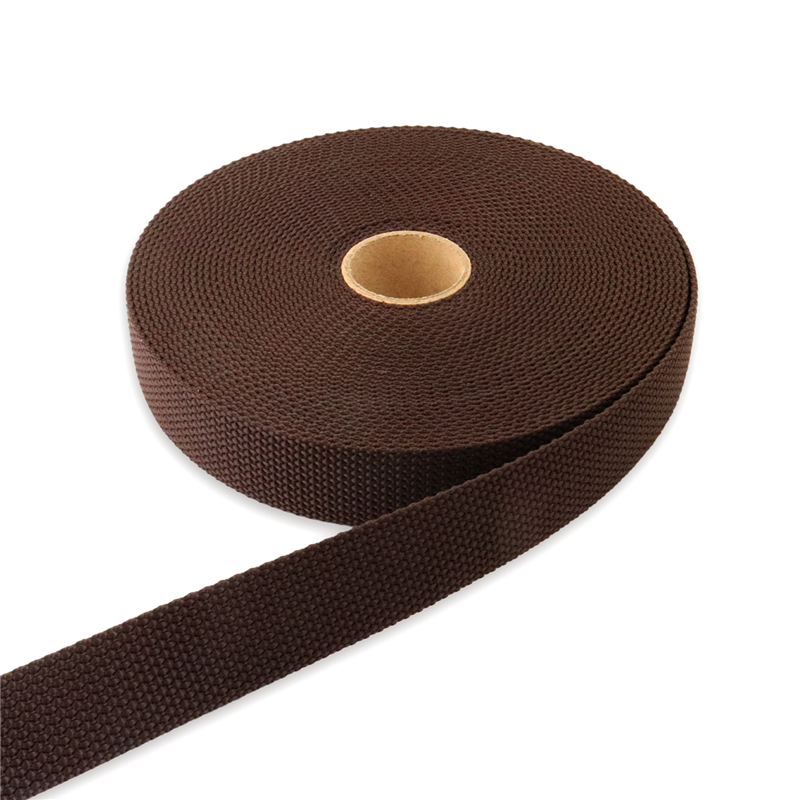 日本紐釦貿易 パイレンバンド ポリプロピレン製 巾 25mmx10m巻 こげ茶 PM25-10-12 （ご注文単位1巻）【直送品】