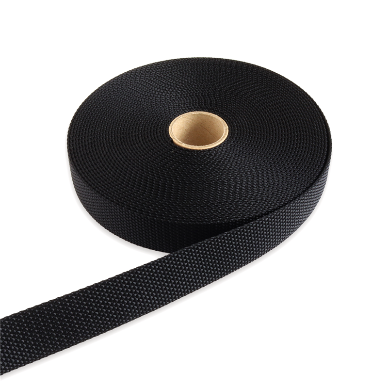 日本紐釦貿易 パイレンバンド ポリプロピレン製 巾 25mmx10m巻 黒 PM25-10-19 （ご注文単位1巻）【直送品】