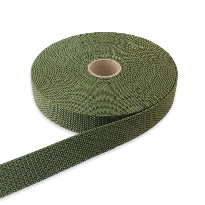 日本紐釦貿易 パイレンバンド ポリプロピレン製 巾 25mmx10m巻 カーキ PM25-10-21 （ご注文単位1巻）【直送品】