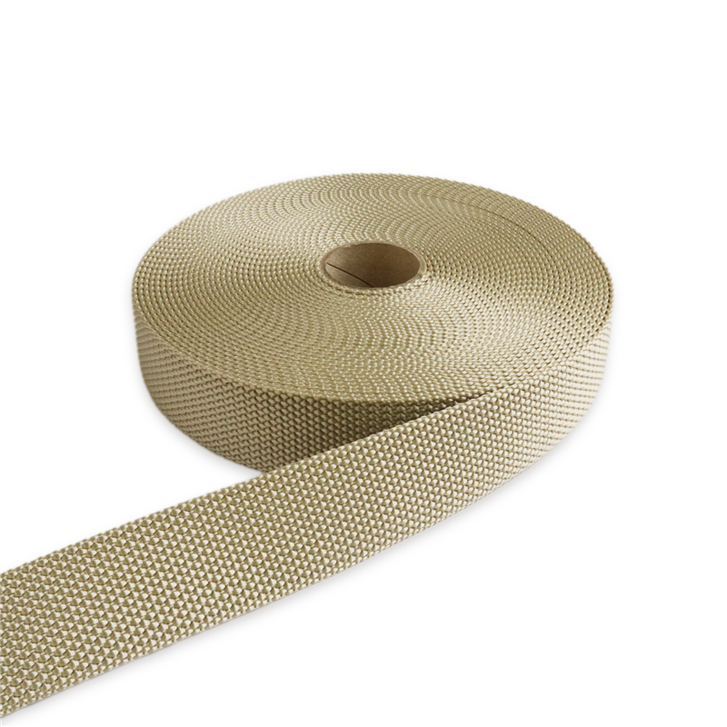 日本紐釦貿易 パイレンバンド ポリプロピレン製 巾 30mmx10m巻 ベージュ PM30-10-5 （ご注文単位1巻）【直送品】