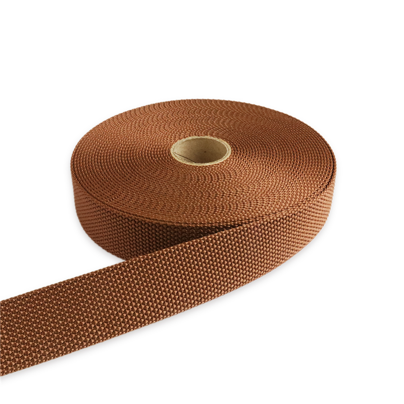日本紐釦貿易 パイレンバンド ポリプロピレン製 巾 30mmx10m巻 茶 PM30-10-11 （ご注文単位1巻）【直送品】
