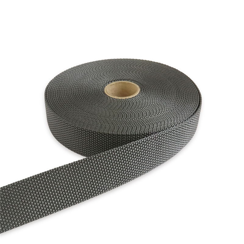 日本紐釦貿易 パイレンバンド ポリプロピレン製 巾 30mmx10m巻 ダークグレー PM30-10-20 （ご注文単位1巻）【直送品】