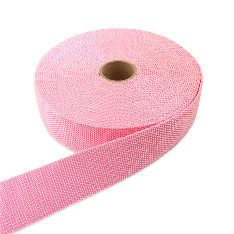 日本紐釦貿易 パイレンバンド ポリプロピレン製 巾 38mmx10m巻 ピンク PM38-10-6 （ご注文単位1巻）【直送品】