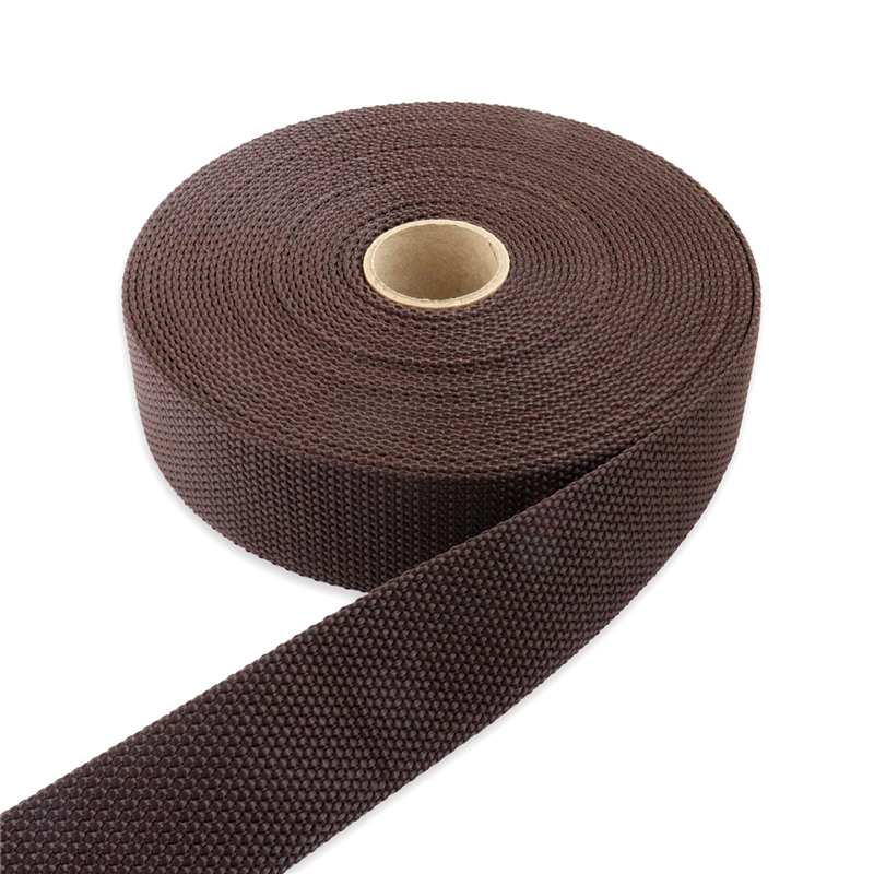 日本紐釦貿易 パイレンバンド ポリプロピレン製 巾 38mmx10m巻 こげ茶 PM38-10-12 （ご注文単位1巻）【直送品】