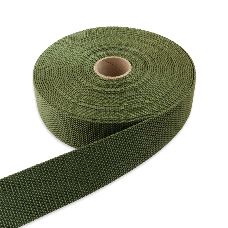 日本紐釦貿易 パイレンバンド ポリプロピレン製 巾 38mmx10m巻 カーキ PM38-10-21 （ご注文単位1巻）【直送品】