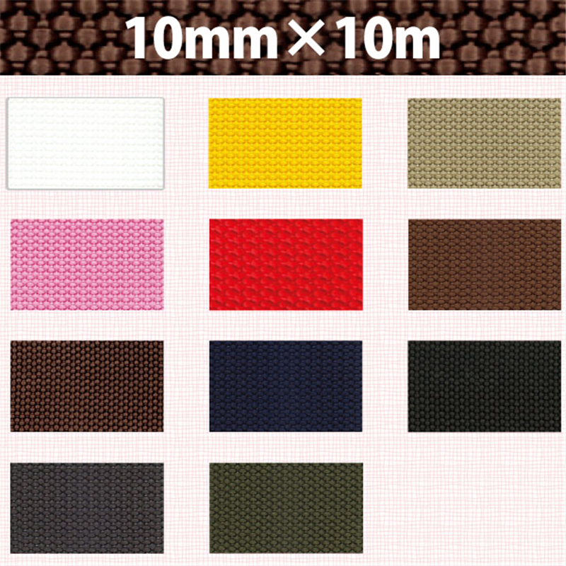 日本紐釦貿易 パイレンバンド ポリプロピレン製 巾10mmx10m巻 白 PM10-10-2 （ご注文単位1巻）【直送品】