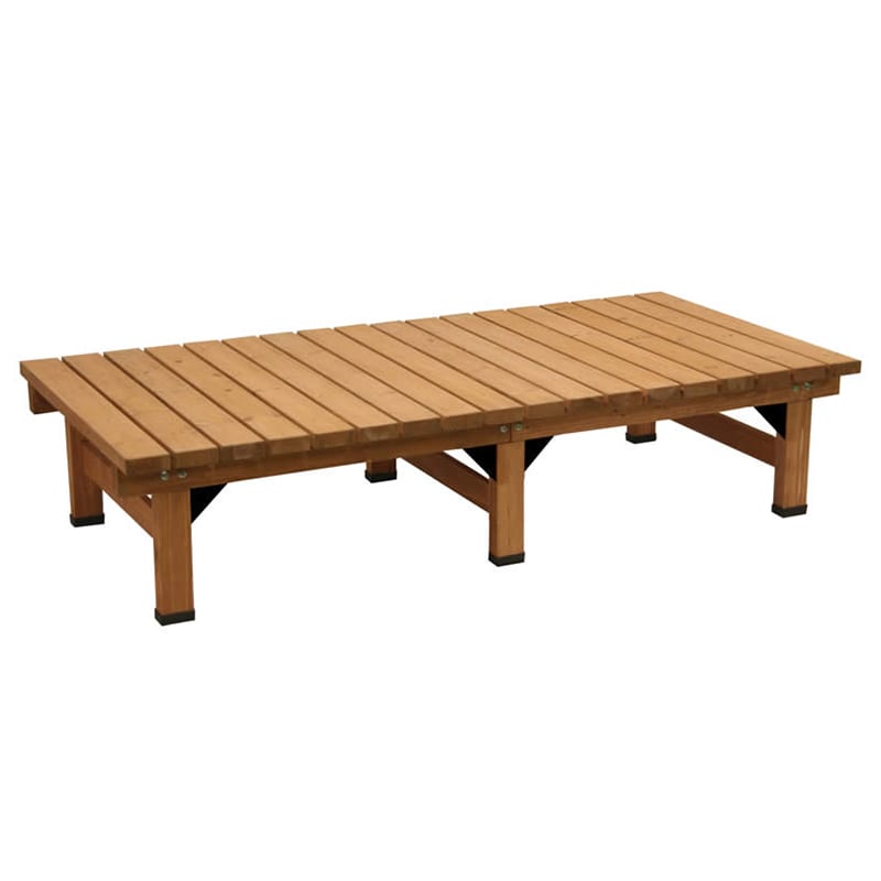 住まいスタイル デッキ縁台 180×58 ライトブラウン DE-180LB 1台（ご注文単位1台）【直送品】