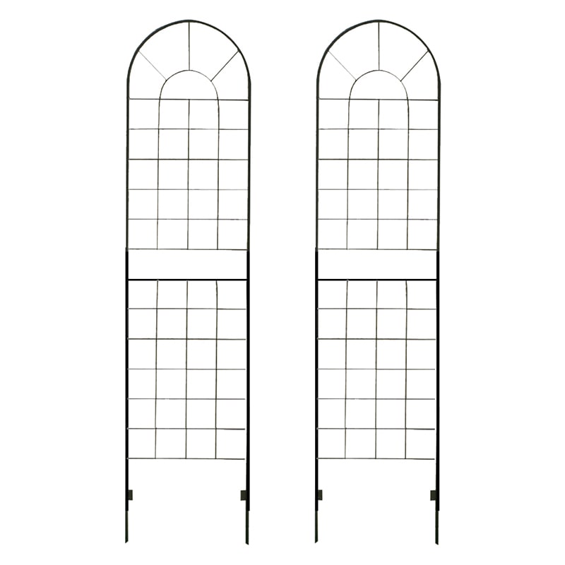 住まいスタイル アイアンフェンス220 2枚組 ブラック YBIF-220-2P 1セット（ご注文単位1セット）【直送品】