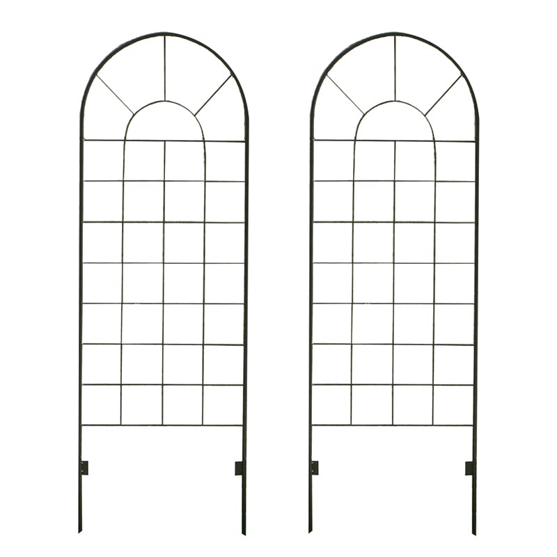 住まいスタイル アイアンフェンス120 2枚組 ブラック YBIF-120-2P 1セット（ご注文単位1セット）【直送品】