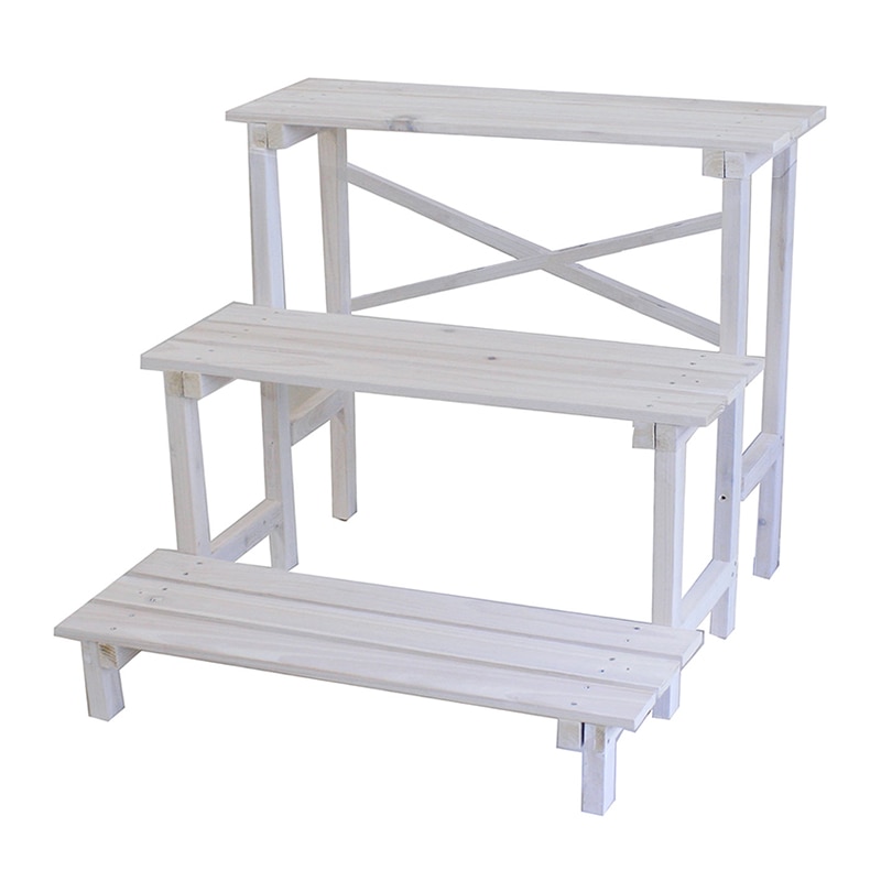 住まいスタイル 2ウェイフラワースタンド 3段 ホワイト JSFS3-800WH 1個（ご注文単位1個）【直送品】