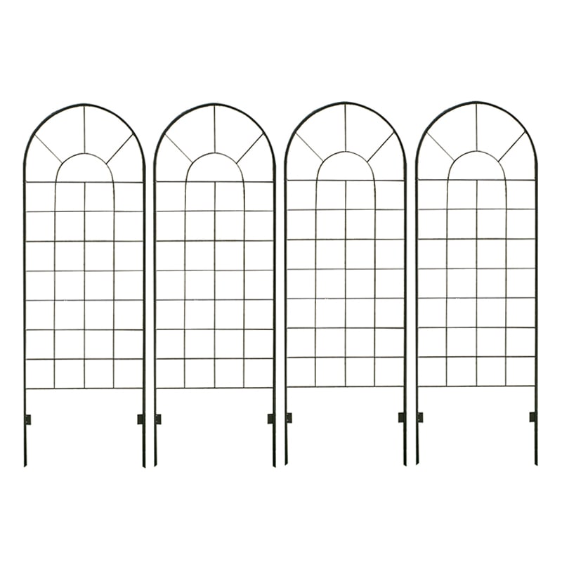 住まいスタイル アイアンフェンス120 4枚組 ブラック YBIF-120-4P 1セット（ご注文単位1セット）【直送品】