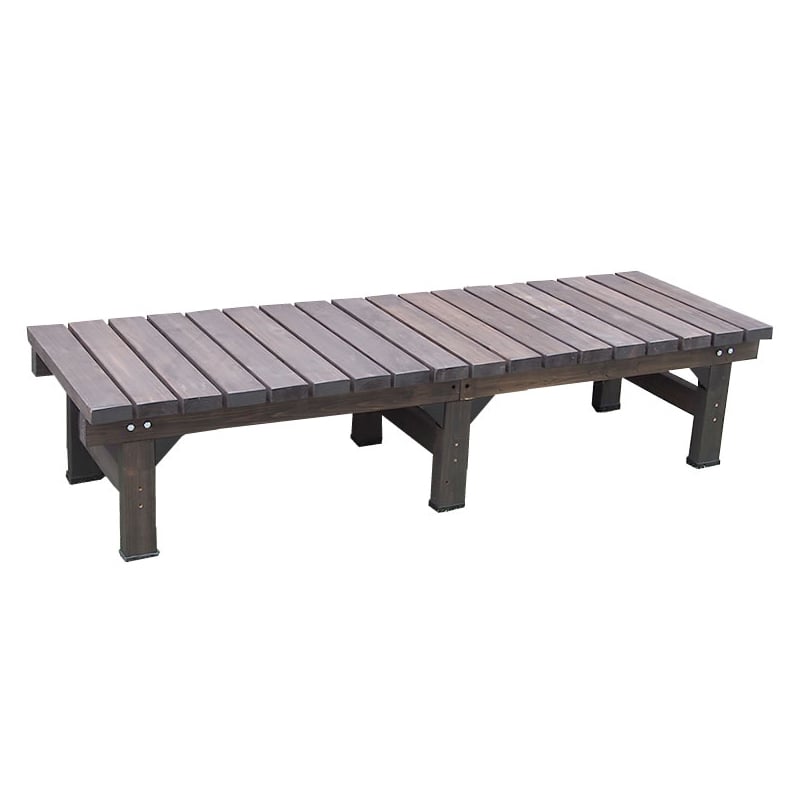 住まいスタイル デッキ縁台 180×58 ダークブラウン DE-180DBR 1台（ご注文単位1台）【直送品】