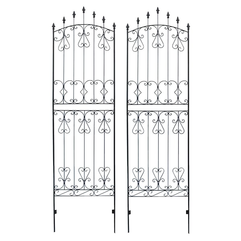 住まいスタイル アイアンローズフェンス 高さ220cm 2枚組 IFROSE-220-2P 1セット（ご注文単位1セット）【直送品】