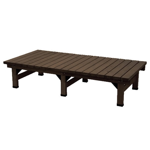 住まいスタイル デッキ縁台 180×90 ダークブラウン DE-18090DBR 1台（ご注文単位1台）【直送品】