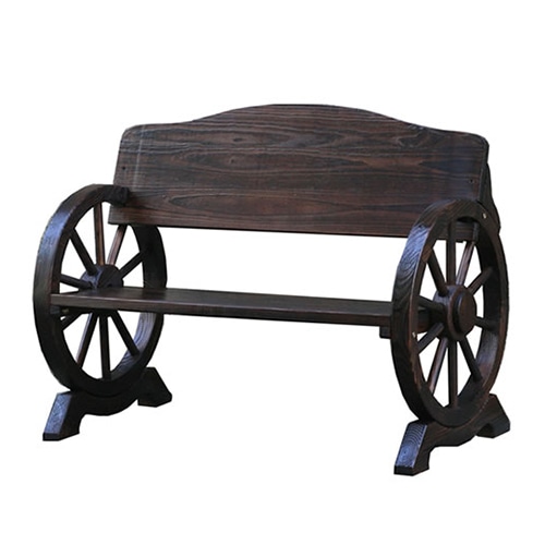 住まいスタイル 車輪ベンチ 1100 ダークブラウン WB-1100 1台（ご注文単位1台）【直送品】