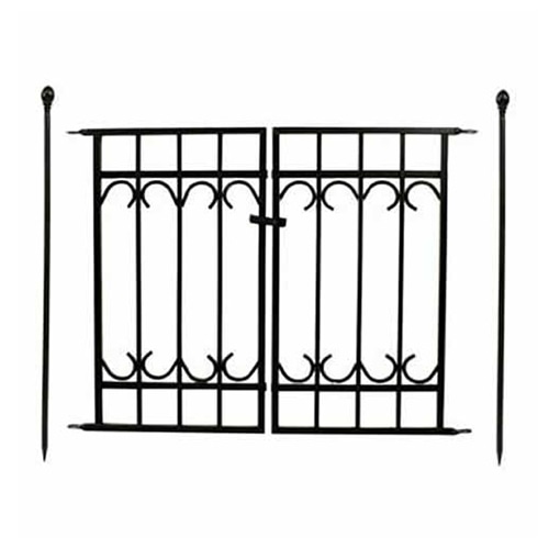 住まいスタイル パークアベニュー ゲートセット ブラック IPN-7022G-SET 1セット（ご注文単位1セット）【直送品】